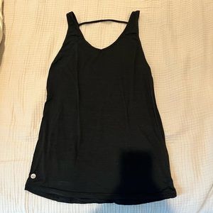 Black open back Senita tank top